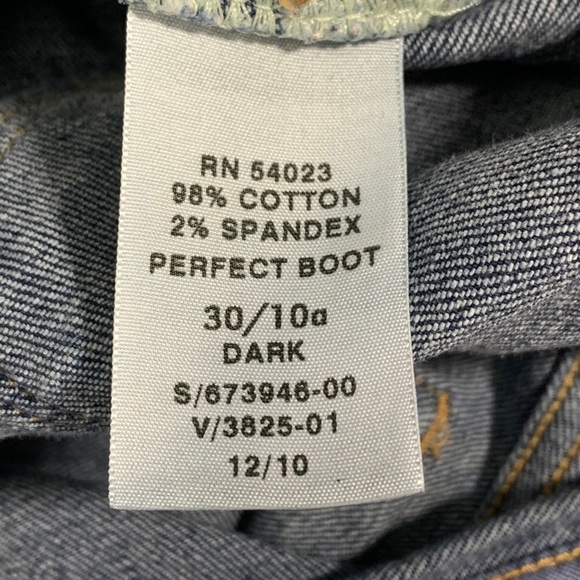 Gap 1069 Perfect Boot Dark Denim Jeans - Picture 6 of 6
